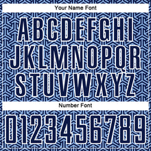 Laden Sie das Bild in den Galerie-Viewer, Custom Navy Light Blue-White Geometric Arrow Sublimation Soccer Uniform Jersey