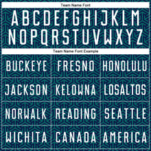 Laden Sie das Bild in den Galerie-Viewer, Custom Navy White-Teal Geometric Arrow Sublimation Soccer Uniform Jersey