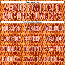 Charger l'image dans la galerie, Custom Red Gold-White Geometric Arrow Sublimation Soccer Uniform Jersey