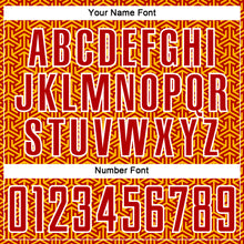 Charger l'image dans la galerie, Custom Red Gold-White Geometric Arrow Sublimation Soccer Uniform Jersey