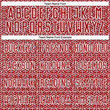 Charger l'image dans la galerie, Custom Red Gray-White Geometric Arrow Sublimation Soccer Uniform Jersey