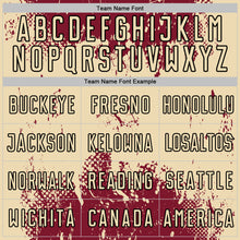 Laden Sie das Bild in den Galerie-Viewer, Custom Crimson Cream-Black Abstract Splatter Grunge Art Sports Sublimation Soccer Uniform Jersey