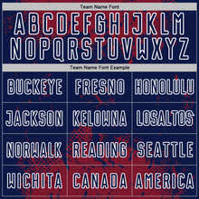 Загрузить изображение в средство просмотра галереи, Custom Crimson Navy-White Abstract Splatter Grunge Art Sports Sublimation Soccer Uniform Jersey