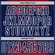 Загрузить изображение в средство просмотра галереи, Custom Crimson Navy-White Abstract Splatter Grunge Art Sports Sublimation Soccer Uniform Jersey