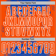 Загрузить изображение в средство просмотра галереи, Custom Thunder Blue Orange-White Abstract Splatter Grunge Art Sports Sublimation Soccer Uniform Jersey