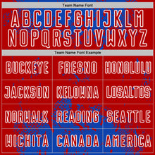 Загрузить изображение в средство просмотра галереи, Custom Thunder Blue Red-White Abstract Splatter Grunge Art Sports Sublimation Soccer Uniform Jersey