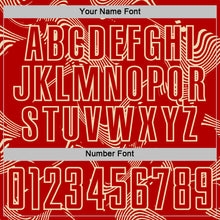 Load image into Gallery viewer, Custom Red Cream Curve Lines Sports Sublimation Soccer Uniform Jersey