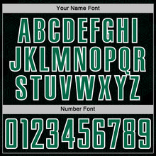 Charger l'image dans la galerie, Custom Black Kelly Green-White Geometric Shape Sports Sublimation Soccer Uniform Jersey