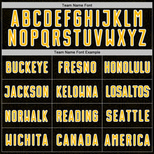 Load image into Gallery viewer, Custom Black Gold-White Geometric Shape Sports Sublimation Soccer Uniform Jersey