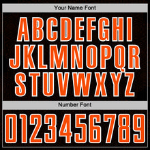 Charger l'image dans la galerie, Custom Black Orange-White Geometric Shape Sports Sublimation Soccer Uniform Jersey