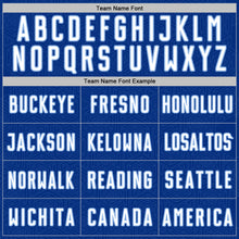 Charger l'image dans la galerie, Custom Royal White-Light Blue Geometric Shape Sports Sublimation Soccer Uniform Jersey