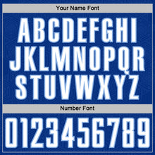 Charger l'image dans la galerie, Custom Royal White-Light Blue Geometric Shape Sports Sublimation Soccer Uniform Jersey