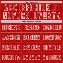 Load image into Gallery viewer, Custom Red White Geometric Shape Sports Sublimation Soccer Uniform Jersey