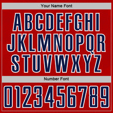 Load image into Gallery viewer, Custom Red Navy-White Geometric Shape Sports Sublimation Soccer Uniform Jersey