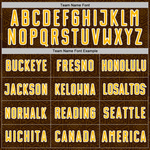 Charger l'image dans la galerie, Custom Brown Gold-White Geometric Shape Sports Sublimation Soccer Uniform Jersey