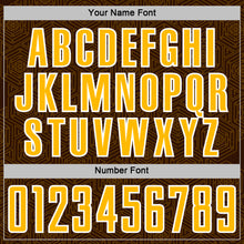 Charger l'image dans la galerie, Custom Brown Gold-White Geometric Shape Sports Sublimation Soccer Uniform Jersey