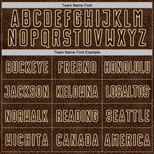 Charger l'image dans la galerie, Custom Brown Cream Geometric Shape Sports Sublimation Soccer Uniform Jersey