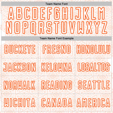 Load image into Gallery viewer, Custom White Orange Geometric Shape Sports Sublimation Soccer Uniform Jersey