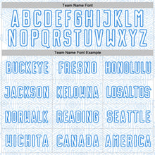 Load image into Gallery viewer, Custom White Powder Blue Geometric Shape Sports Sublimation Soccer Uniform Jersey