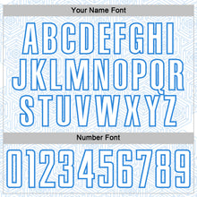 Load image into Gallery viewer, Custom White Powder Blue Geometric Shape Sports Sublimation Soccer Uniform Jersey