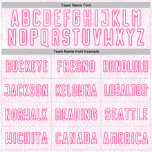 Load image into Gallery viewer, Custom White Pink Geometric Shape Sports Sublimation Soccer Uniform Jersey