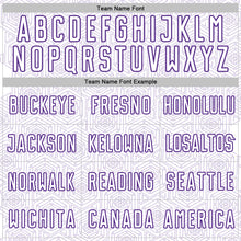 Load image into Gallery viewer, Custom White Purple Geometric Shape Sports Sublimation Soccer Uniform Jersey