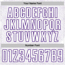 Load image into Gallery viewer, Custom White Purple Geometric Shape Sports Sublimation Soccer Uniform Jersey