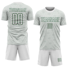 Load image into Gallery viewer, Custom White Green Geometric Shape Sports Sublimation Soccer Uniform Jersey