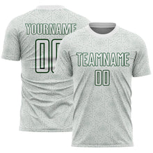 Load image into Gallery viewer, Custom White Green Geometric Shape Sports Sublimation Soccer Uniform Jersey