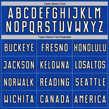 Load image into Gallery viewer, Custom Thunder Blue White-Black Geometric Shape Sports Sublimation Soccer Uniform Jersey