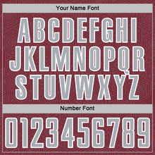 Load image into Gallery viewer, Custom Burgundy Gray-White Geometric Shape Sports Sublimation Soccer Uniform Jersey