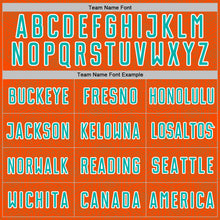 Load image into Gallery viewer, Custom Orange Aqua-White Geometric Shape Sports Sublimation Soccer Uniform Jersey