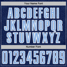 Laden Sie das Bild in den Galerie-Viewer, Custom Navy Light Blue-White Geometric Shape Sports Sublimation Soccer Uniform Jersey