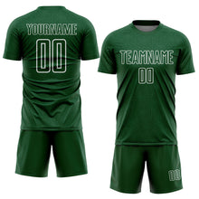 Загрузить изображение в средство просмотра галереи, Custom Green White Geometric Shape Sports Sublimation Soccer Uniform Jersey