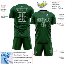 Загрузить изображение в средство просмотра галереи, Custom Green White Geometric Shape Sports Sublimation Soccer Uniform Jersey