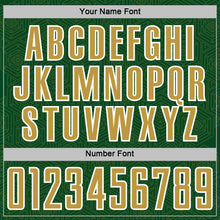 Загрузить изображение в средство просмотра галереи, Custom Green Old Gold-White Geometric Shape Sports Sublimation Soccer Uniform Jersey