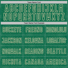 Load image into Gallery viewer, Custom Kelly Green Cream Geometric Shape Sports Sublimation Soccer Uniform Jersey