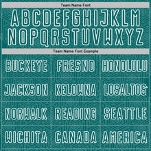 Load image into Gallery viewer, Custom Teal White Geometric Shape Sports Sublimation Soccer Uniform Jersey