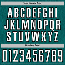 Load image into Gallery viewer, Custom Teal White-Black Geometric Shape Sports Sublimation Soccer Uniform Jersey