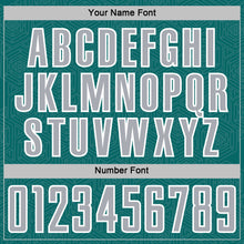 Load image into Gallery viewer, Custom Teal Gray-White Geometric Shape Sports Sublimation Soccer Uniform Jersey