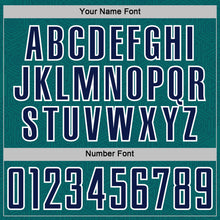 Load image into Gallery viewer, Custom Teal Navy-White Geometric Shape Sports Sublimation Soccer Uniform Jersey