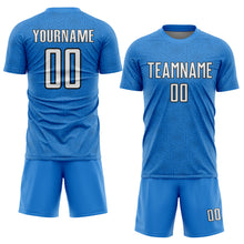 Load image into Gallery viewer, Custom Powder Blue White-Black Geometric Shape Sports Sublimation Soccer Uniform Jersey