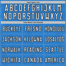 Load image into Gallery viewer, Custom Powder Blue White-Black Geometric Shape Sports Sublimation Soccer Uniform Jersey