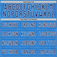 Load image into Gallery viewer, Custom Powder Blue Navy-White Geometric Shape Sports Sublimation Soccer Uniform Jersey