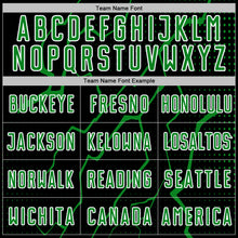 Charger l'image dans la galerie, Custom Black Grass Green-White Lightning Sports Sublimation Soccer Uniform Jersey