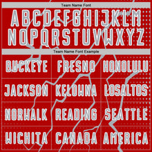 Load image into Gallery viewer, Custom Red Gray-White Lightning Sports Sublimation Soccer Uniform Jersey