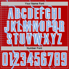 Load image into Gallery viewer, Custom Red Light Blue-White Lightning Sports Sublimation Soccer Uniform Jersey