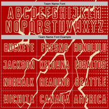 Load image into Gallery viewer, Custom Red Cream Lightning Sports Sublimation Soccer Uniform Jersey