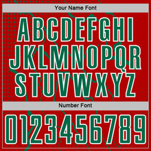 Load image into Gallery viewer, Custom Red Kelly Green-White Lightning Sports Sublimation Soccer Uniform Jersey