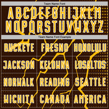 Charger l'image dans la galerie, Custom Brown Gold-White Lightning Sports Sublimation Soccer Uniform Jersey